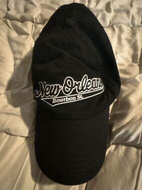 Sun Products New Orleans Bourbon St. Embroidered Baseball Cap Black